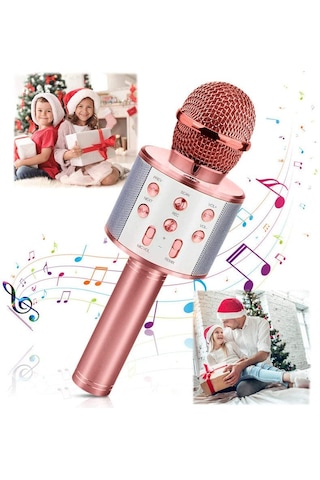 Bluetooth Karaoke Mikrofon Ws-858 Taşınabilir Kablosuz Hoparlörlü Karaoke Mikrofonu Çocuk Ve Yetişkin Uyumlu Dj