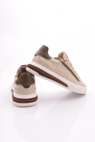 Dgn 5744 Erkek Bağcikli Sneakers Ayakkabi Bej