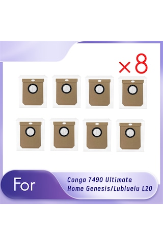 Snoweagle Conga 7490 Ultimate Ev Süpürgesi Aksesuarları İçin 8 Adet Toz Torbası