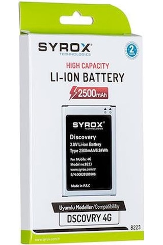 Syrox General Mobile Discovery One 4G Batarya B223