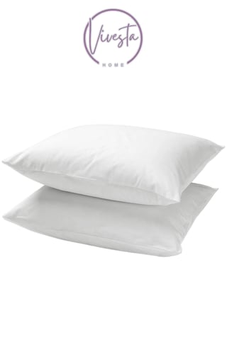 2 Li Lila Yastık Kılıfı Seti 50x70 Cm Yumuşak Dokulu, Şık Ve Dayanıklı Kumaş Beyaz