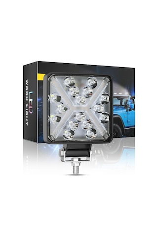 2 Adet X Angel 180w 12-24 Volt Kare Spot Far Oto Çalışma Lambası Atv Kamyon Tır Traktör Offroad