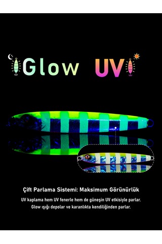 Jig, Zoka, Suni Yem, Glow Uv Metal Jig, 40gr 9cm Tide 40