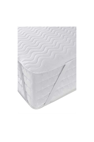 Altın Karma Kapitoneli Sıvı Geçirmez Alez 160x200 Cm Çift Kişilik Köşe Lastikli Beyaz