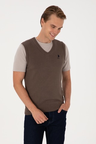 U.s. Polo Assn. Erkek Vizon Süveter 50316843-vr052 Vizon