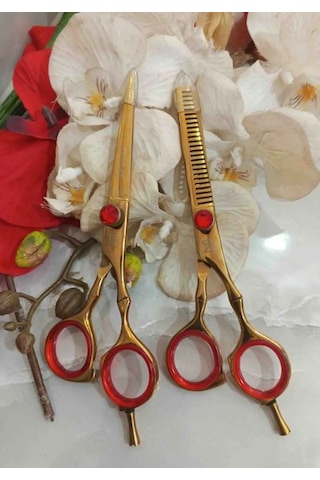 Smp Berber Makası 6 Inç 2 Li Set Kesim Makası Efile Ara Makası Kuaför Salon