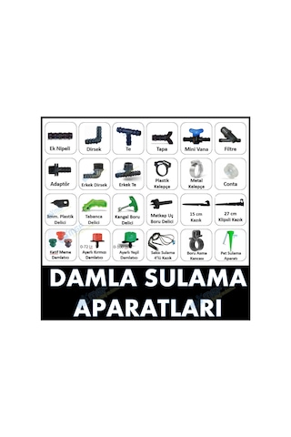Mgf Damla Sulama Ek Parçaları Damlama Aparatları Ve Bahçe Hortumu