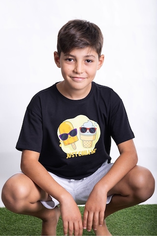 Little's World Just Chillin Çocuk Tshirt Siyah