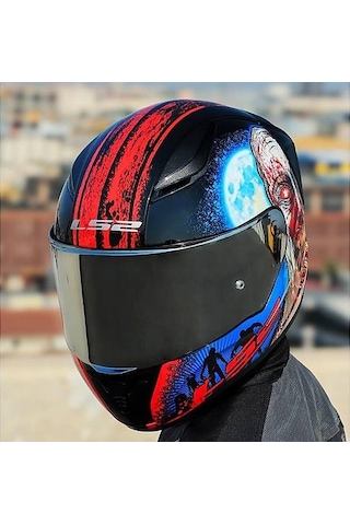 Ls2 Rapıd 2 Race Zombıe Fullface Motosiklet Kaskı Gri Camlı Siyah