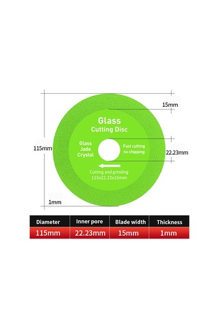 Wezone Cam, Seramik, Jade Ve Kristal Kesim İçin 115mm Ultra İnce Elmas Testere Bladesı - Kırılma Olmadan Hassas Kesim 3 Adet