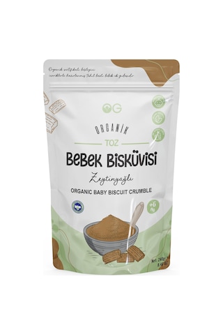 OG natural Organik Toz Bebek Bisküvisi 240 Gr +6 Ay