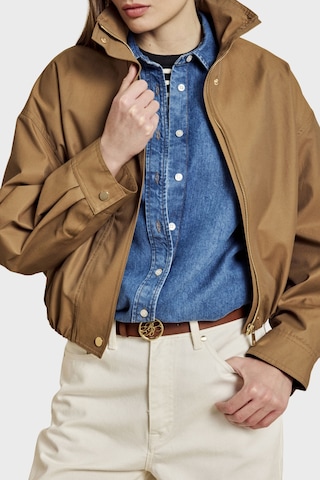 Brooks Brothers Pamuk Karışımlı Dik Yaka Fermuarlı Mont Bayan Mont Bbss26fjc001150 Kahve