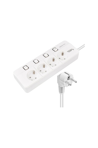 Powermaster Vea Xman 104 A Class 4lü Ayrı Anahtarlı 1,5m. Akım Korumalı Priz Made In Malaysıa
