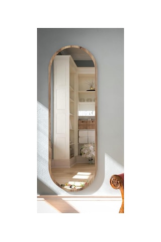 Tr Ceviz Oval Dekoratif Boy Aynası 40x120,ceviz Diğer