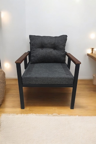 Pimango Pi Elize Demonte Metal Tekli Bahçe Mobilyası Antrasit 60 x 60 CM Antrasit