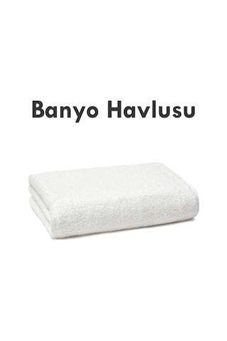 Beyaz Banyo Havlusu 70X140Cm. 500 Gram