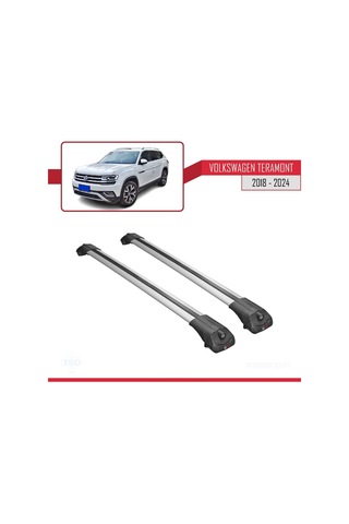 Volkswagen Teramont 2018 Ve Sonrası İle Uyumlu Ace-1 Ara Atkı Tavan Barı Gri