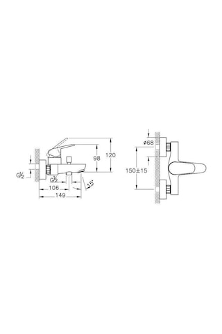 Artema Flow Round A43057 Banyo Bataryası Krom