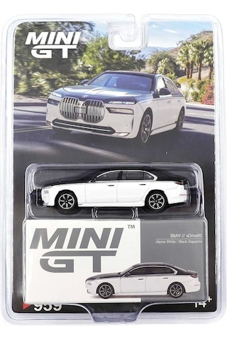 Mini Gt 959 1/64 Bmw İ7 Xdrive60 Alpine White / Black Sapphire - Blister Paket Mgt00959-bl