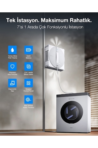 Ecovacs Winbot W3 Cam Temizleme Robotu Gri