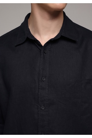 Colin's Colins Regular Fit Shirt Neck Düz Erkek Lacivert Uzun Kol Gömlek Cl1080090 Q1.v1 Nav