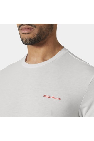 Helly Hansen Skog Recycled Graphic Erkek T-shirt-32454 Beyaz