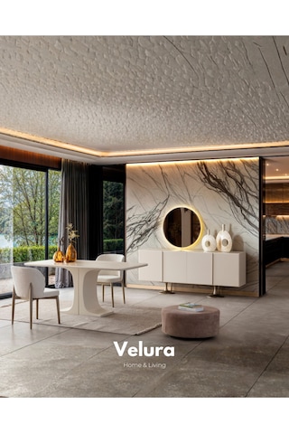 Marcel Konsol + Ayna Kırık Beyaz