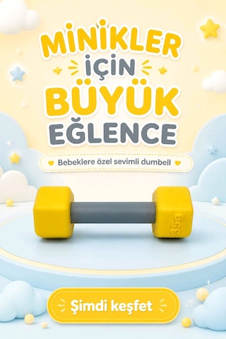 Dambıl Bebek Çıngırağı Fitness Temalı Oyuncak Dumbell 14 CM Yenidoğan - Pembe
