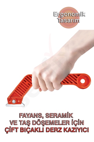 Metfix Derz Kazıyıcı, Çift Bıçaklı Turuncu