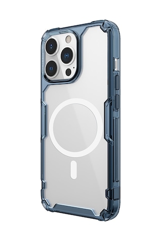 Nillkin Apple Uyumlu iPhone 13 Pro Max Magsafe Özellikli Nature Tpu Pro Kapak Mavi