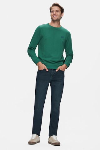 Ucla Suerte Yeşil Bisiklet Yaka Kauçuk Standard Fit Erkek Sweatshirt Yeşil
