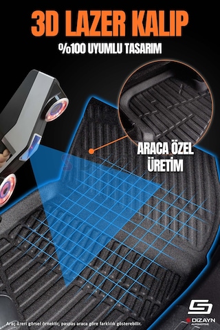 S-dizayn Opel Corsa E 3d Pro Havuzlu Paspas 2014-2019 A+ Kalite