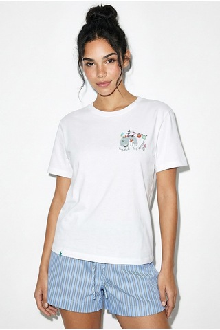 Shade Kadın Pamuk El İşi Minimal Nakış Detaylı Tasarım T-shirt 1003 60282051 - Beyaz L