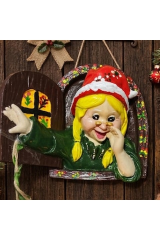 Yılbaşı Fenerli Cam Cüceleri Çifti Noel O115 2 Li
