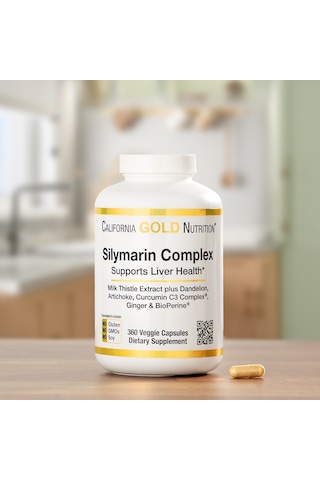 California Gold Nutrition Silymarin Complex Milk Thistle 360 Vegg