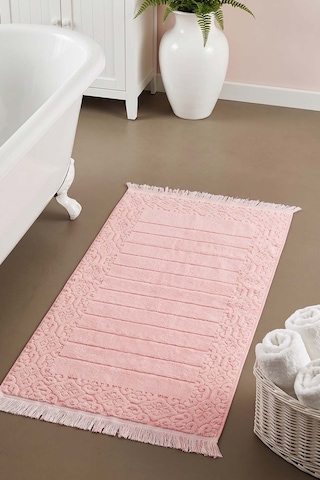Aflora Pudra %100 Pamuk Ayak Havlusu - 60x130 Cm Pembe