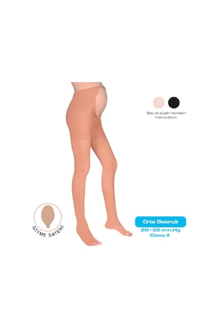 Hamile Külotlu Açık Burun Varis Çorabı Ten Rengi Variteks 917
