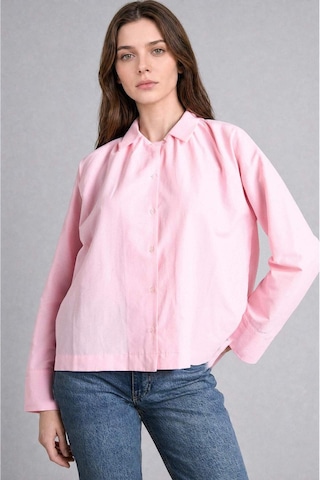 Defacto Regular Fıt Poplin Uzun Kollu Açık Pembe Tunik H5622ax26smpn105 Pembe-pn105