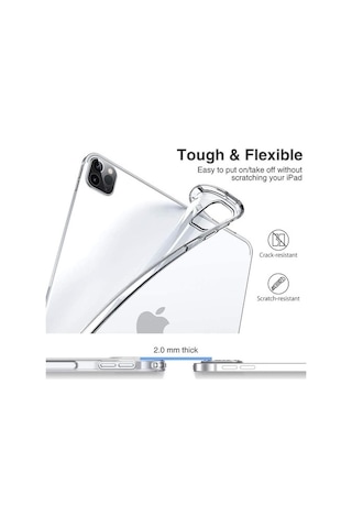 Apple Uyumlu iPad Pro 12.9 2020 4. Nesil Kılıf A2229 A2069 Silikon Soft Kılıf