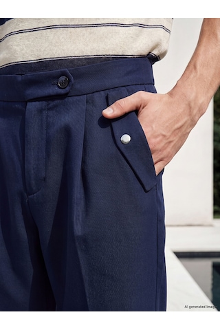 Lcw Vision Lacivert Loose Fit Pileli Erkek Pantolon