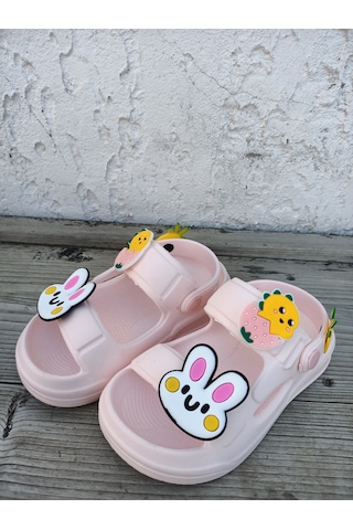 Huzurlu Adımlar Tavşan Pembe Sandalet Pudra Pembesi