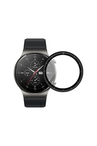 Huawei Watch Gt 2 Pro 46Mm Ekran Koruyucu 3D Full Kaplama Pmma-Siyah