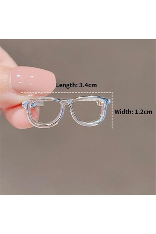 Gümüş Küçük Gözlük Broş Rozet Giyim Aksesuarları Takı Broş