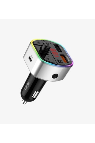 Linktech Fm Transmitter - Premium 38w Üç Girişli 5.0 Bluetooth Fm Transmitter - Çakmaklıktan Müzik