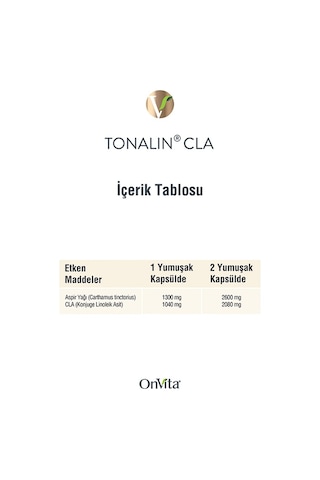 Onvita Tonalin Cla 1300 Mg 60 Kapsül