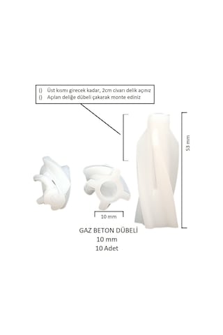 Gaz Beton Ytong Dübeli 10 Mm 10 Adet