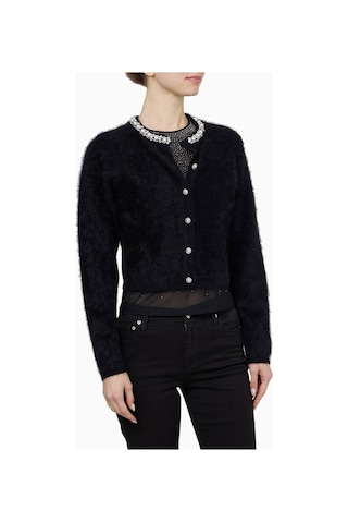 Almi Alice And Olivia Dollie Inci Yakalı Kaşmir Hırka Siyah