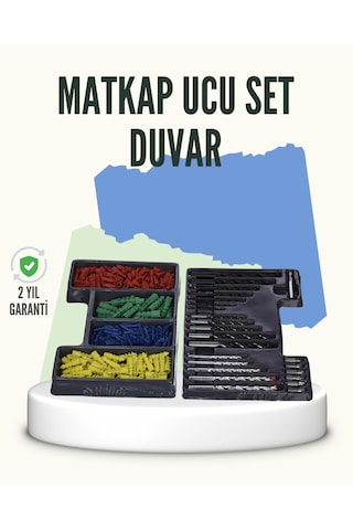 Matkap Ucu Seti 24 Parça Organizer Kutulu Ahşap Metal Beton Uyumlu