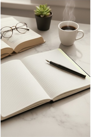 A4 Kareli Defter 160 Yaprak 1 Adet Termo Deri Kapaklı Defter 21x29cm Okul Defteri Kareli Defter Deri Kapaklı Kahverengi