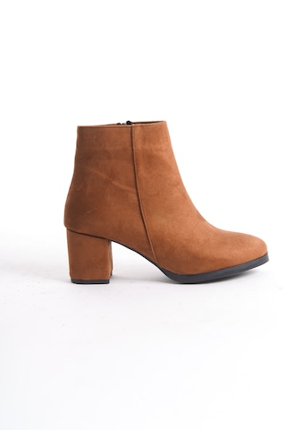 Kadın Liva Düz Topuklu Kısa Bot Taba Süet